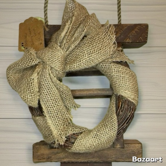 New 16x14 primitive Americana barnwood wreath American flag handmade 4th of july - Picture 3 of 4